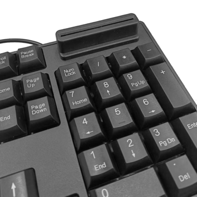 104keys Full Size Smart Card Reader Keyboard for Bank Use