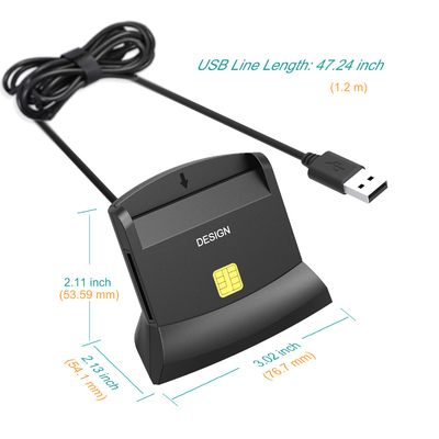 Smart Card Reader with USB Interface SIM/ID/ATM/IC Payment Card Bank Credit Card Chip Reader Writer