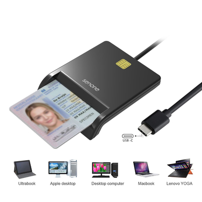 OEM Online Bank Writer Software Type-C USB Smart Card Reader for emv chip sim ic id credit card reader