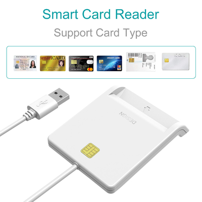 2025 New Launched Products White Id Usb Universal Smart Card Reader